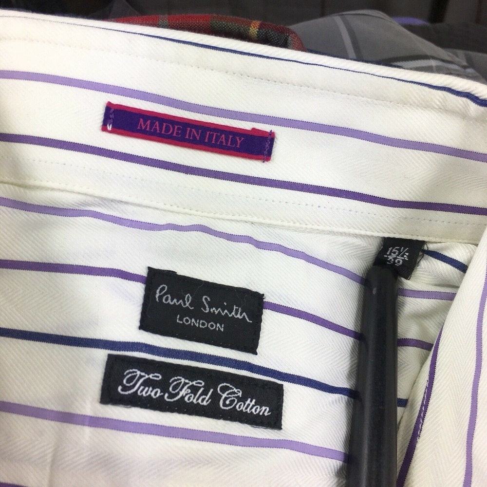 Paul Smith Mens Two Fold Button Front Dress Shirt - Picture 7 of 7